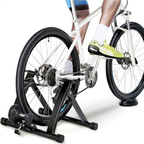 Magnetic Bike Trainer Stand Premium Steel Bike Bicycle Indoor Exercise Black