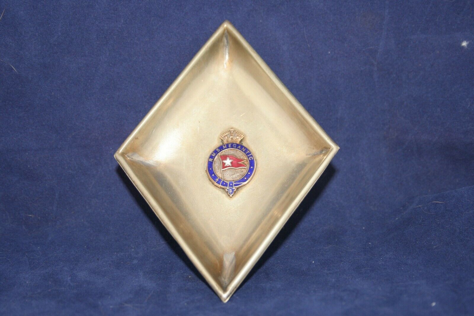 Rms Megantic  Souvenir Pin/trinket Dish White Star Line Titanic Interest