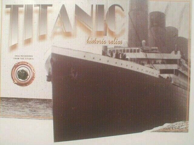 Authentic Rms Titanic Shipwreck Coal + 1912 Nickel & Re-printed Newspaper + Coa