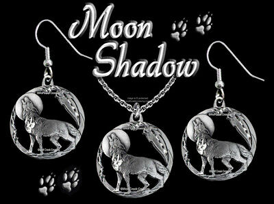 Wolves Moon Shadow Wolf Necklace/earrings Set A Gift To Howl About Free Ship #c