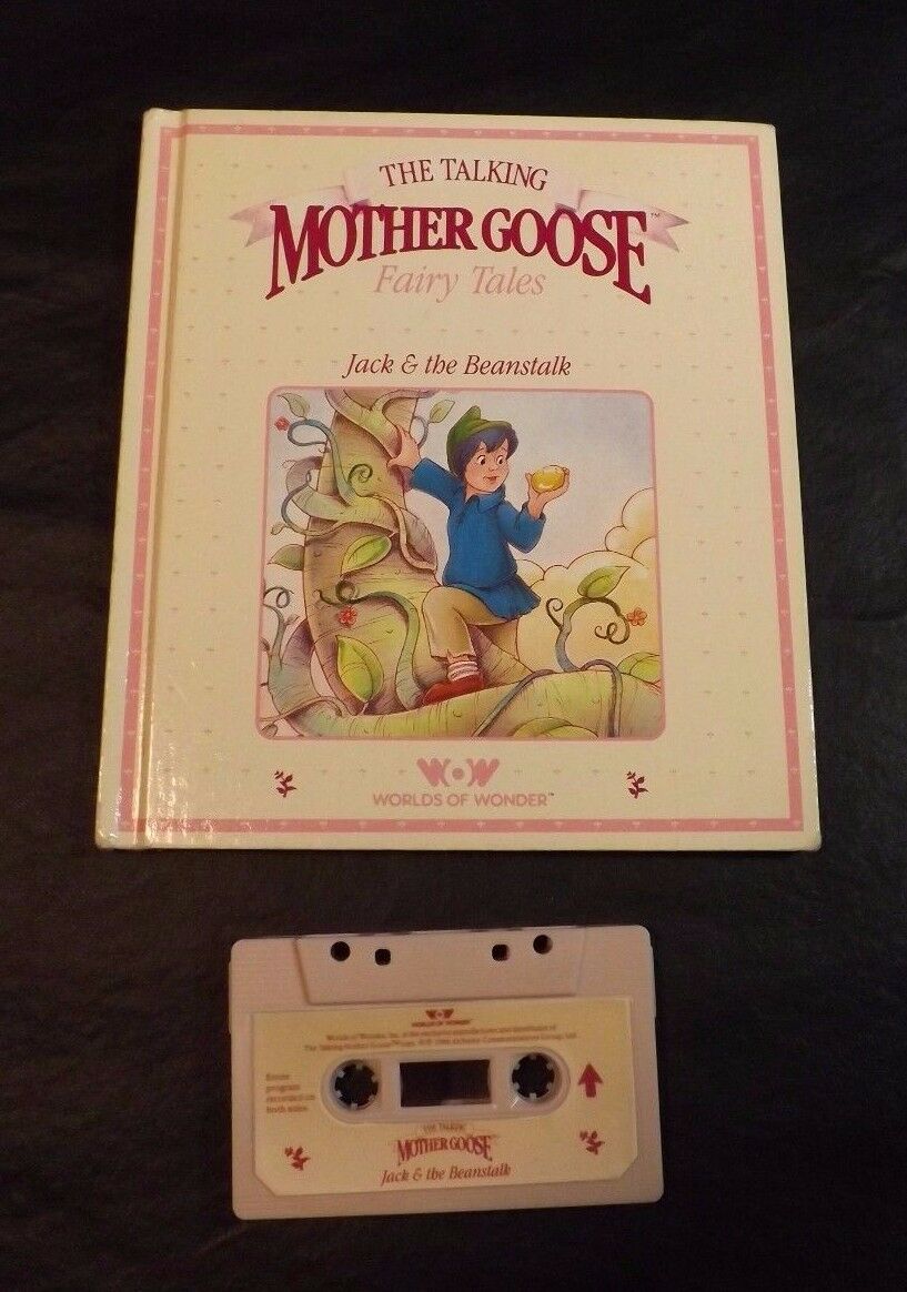 Talking Mother Goose Book/tape Jack & The Beanstalk Worlds Of Wonder Working