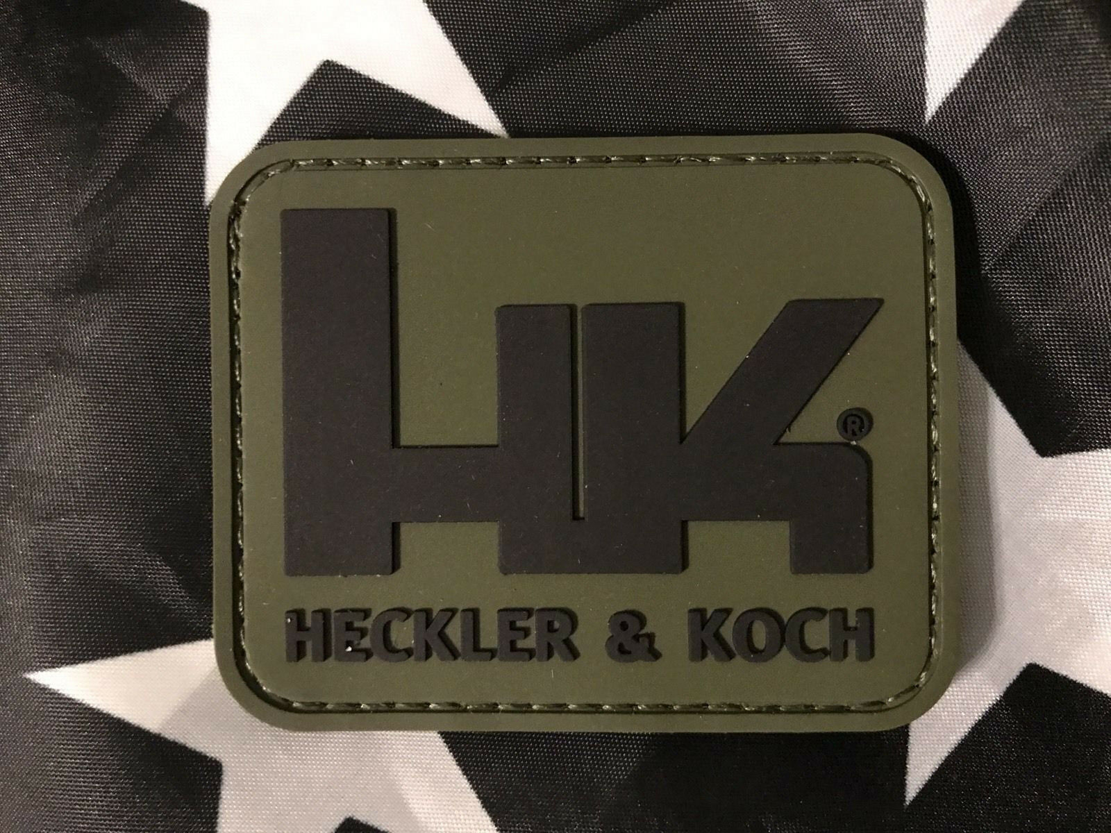 Heckler Koch Hk Logo Tactical Green Pvc Patch P7 P30 Usp Hk45 Vp9 Spk5 Acu Bdu
