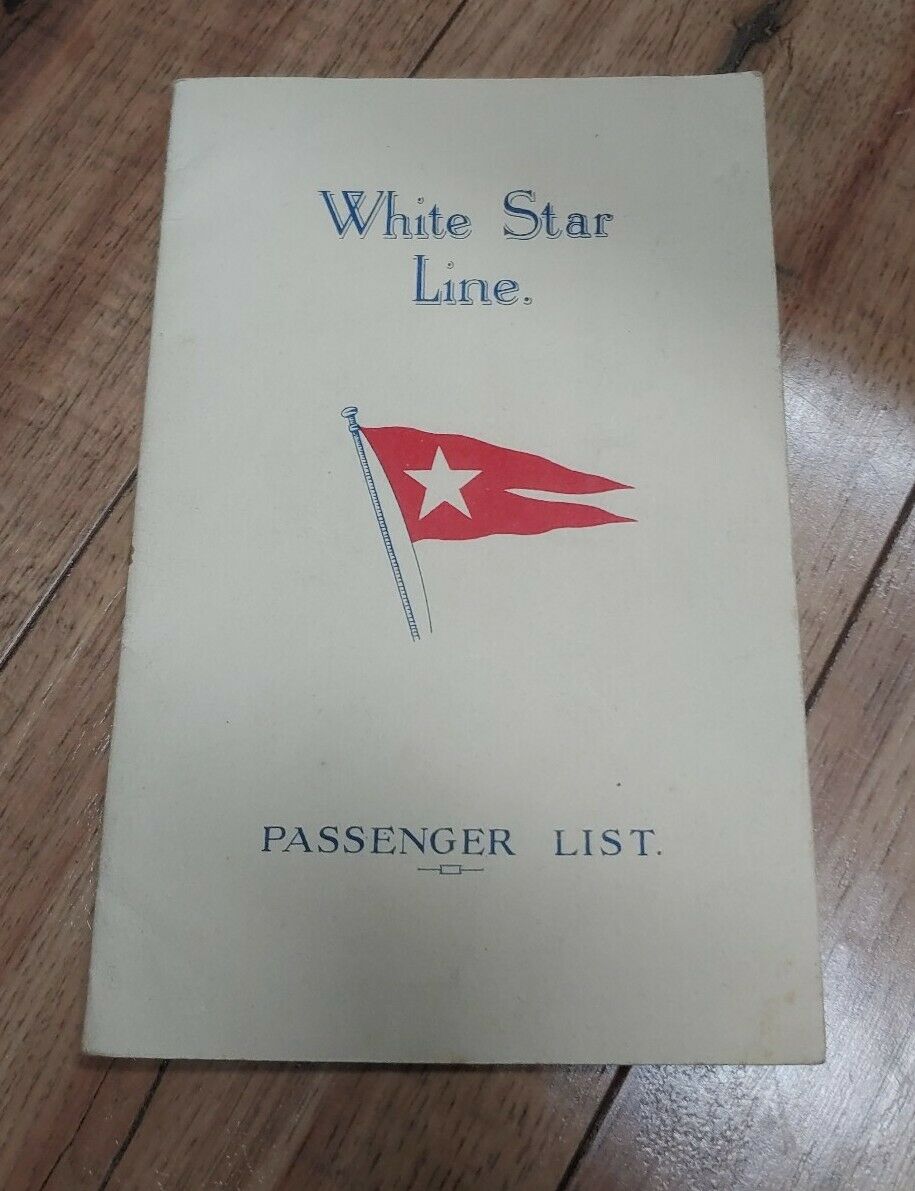 S.s. Majestic First Class Passenger List White Star Line Sept. 26, 1928