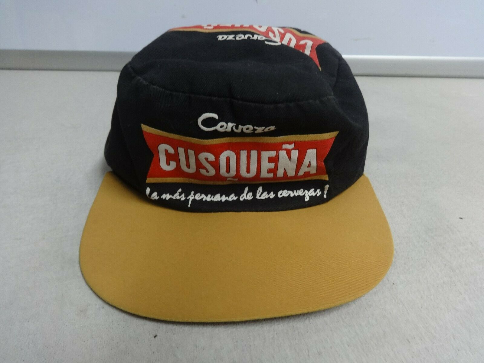 Vintage Cerveza Cusquena Beer Painters Cap Hat Adult Men Osfa