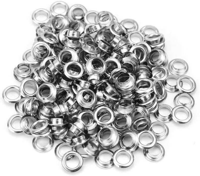 Silver Plated Paper Bead Cores, Bead Eyelets, Bead Grommets, Fits 5mm Bead Hole