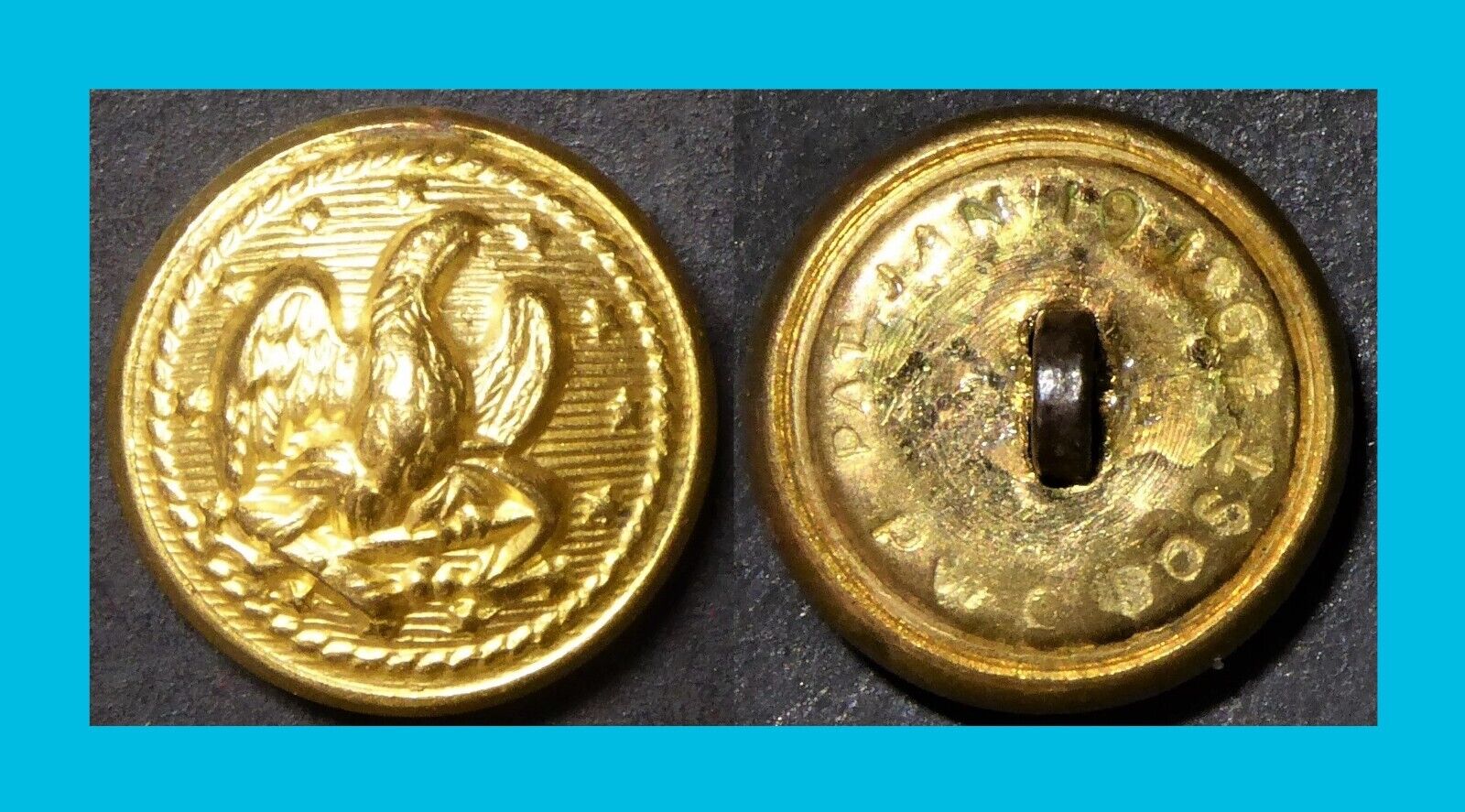 C1864-65, P.w.gengembre Boston (french Self-fastening Button Co) Civil War Cuff