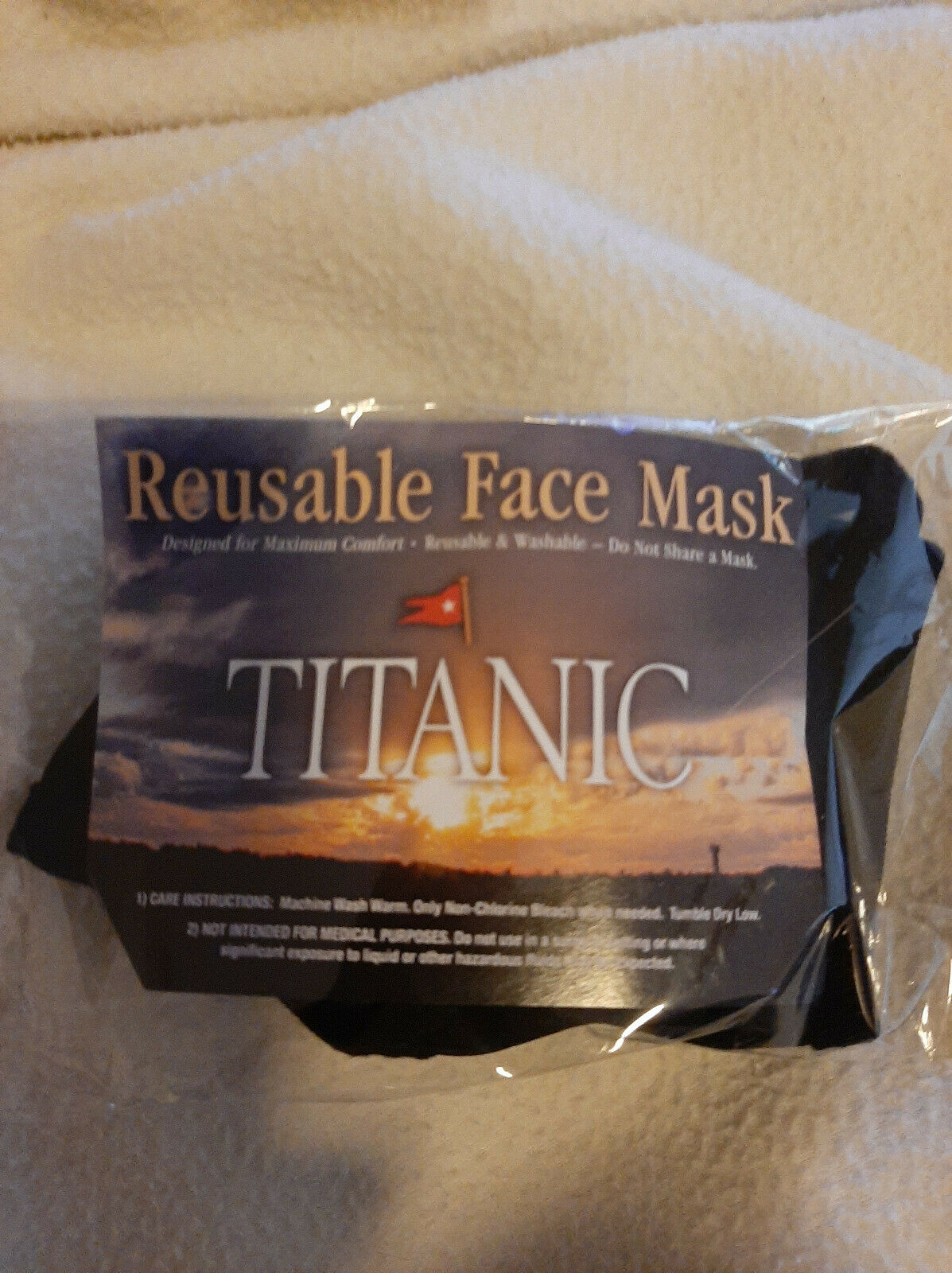Rms Titanic Washable Reusable Face Mask White Star Line Interest