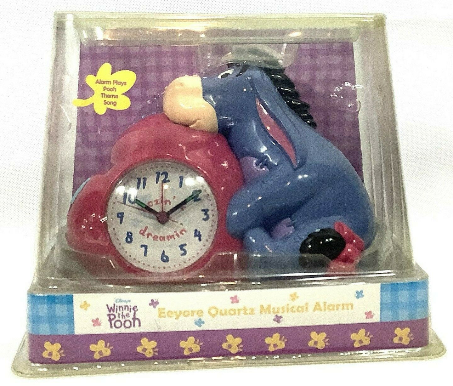 Disney Winnie The Pooh Eeyore Quartz Musical Alarm Clock - New In Box