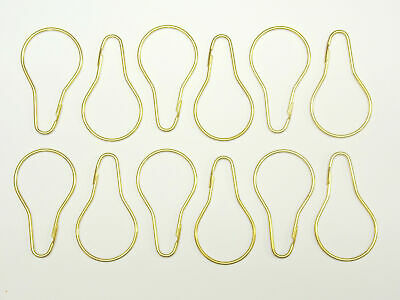 Quality Brass Plated Shower Curtain Rings - 2.4mm Thick - (12-pack)