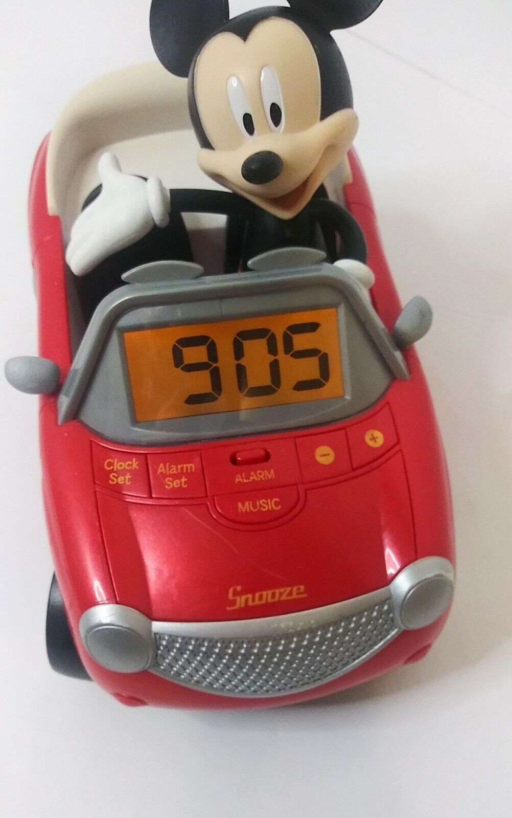 Disney Mickey Mouse Car Alarm Clock Talking&singing Batteries Included