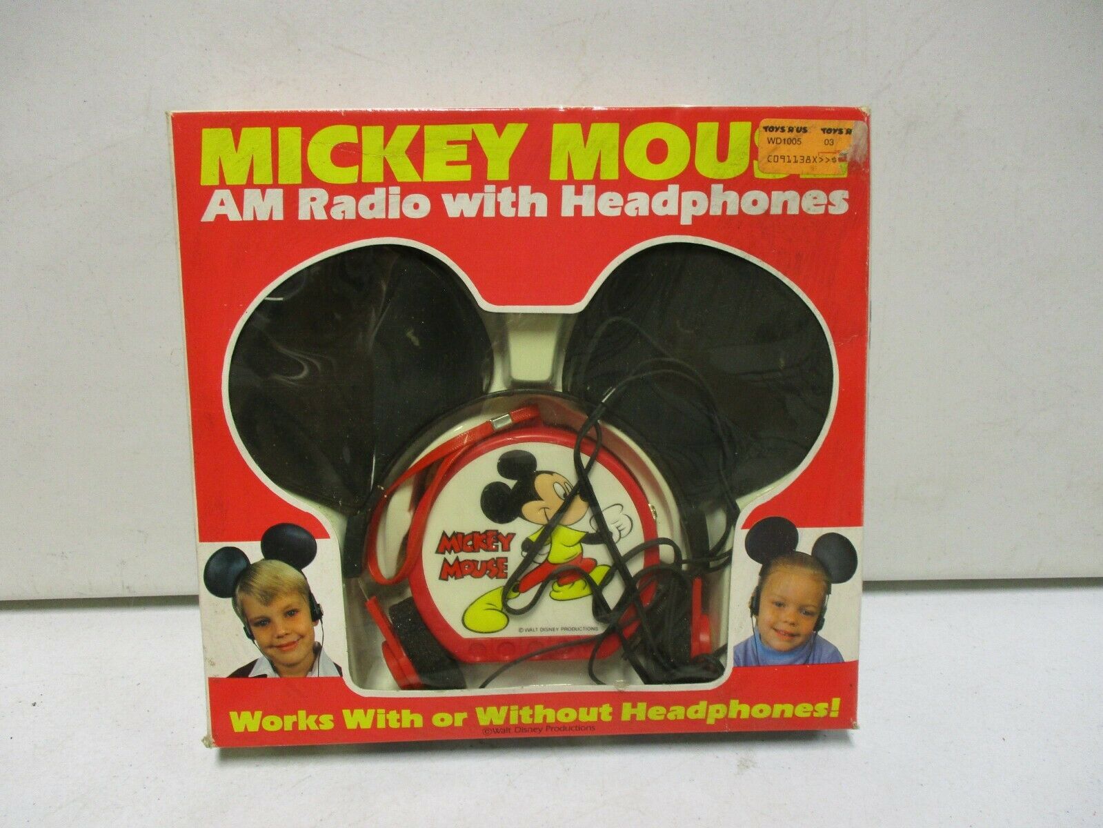 1980's Mickey Mouse Am Radio With Headphones