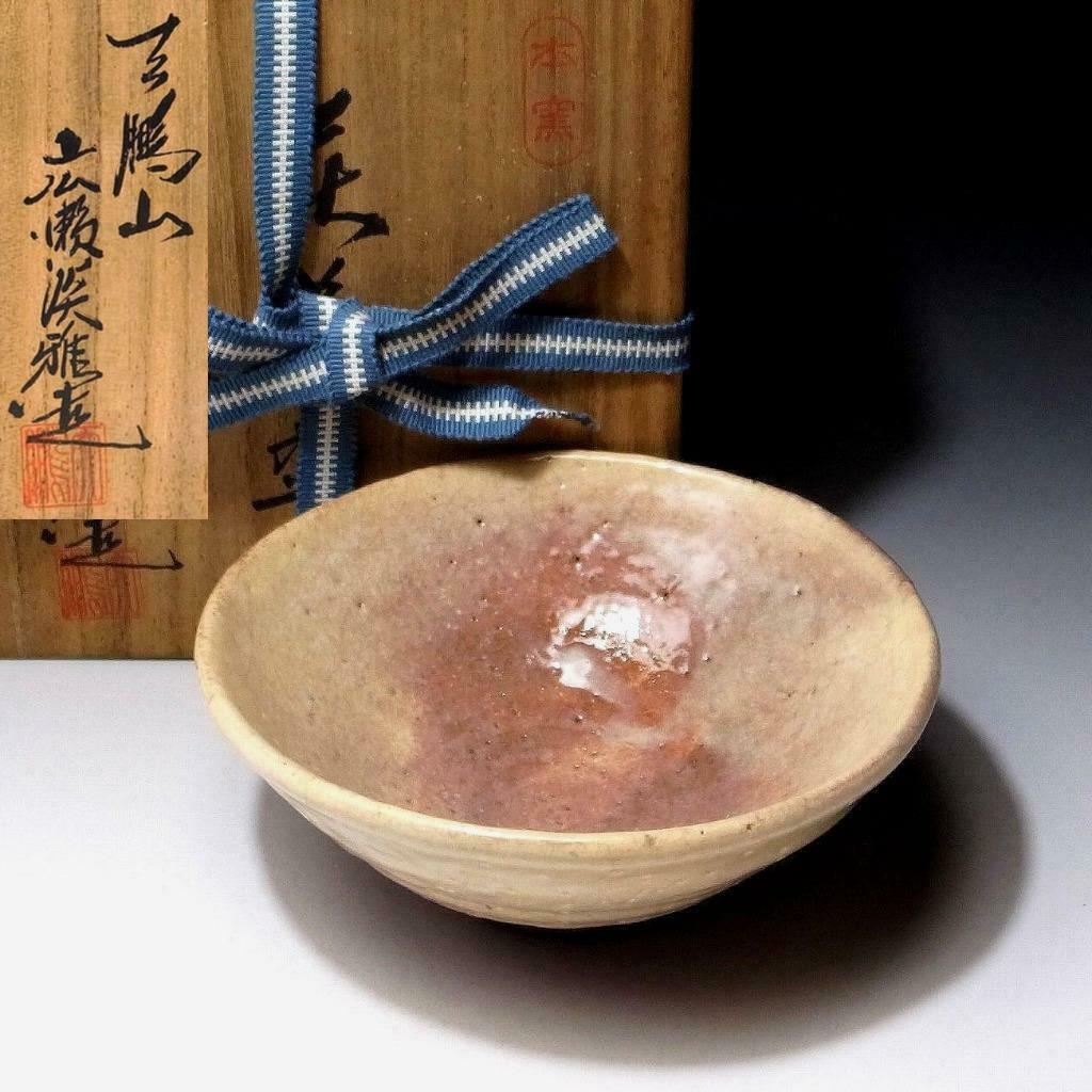 $zb49: Vintage Japanese Tea Bowl, Hagi Ware By 1st Class Potter, Tanga Hirose