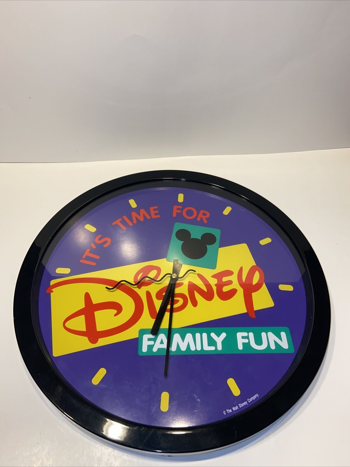 Disney Wall Quartz Clock Battery -aa Works Well " It's Time For Family Fun"  ..