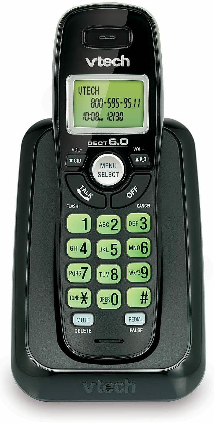 Vtech Cs6114-11 Dect 6.0 Cordless Phone With Caller Id/call Waiting, Black