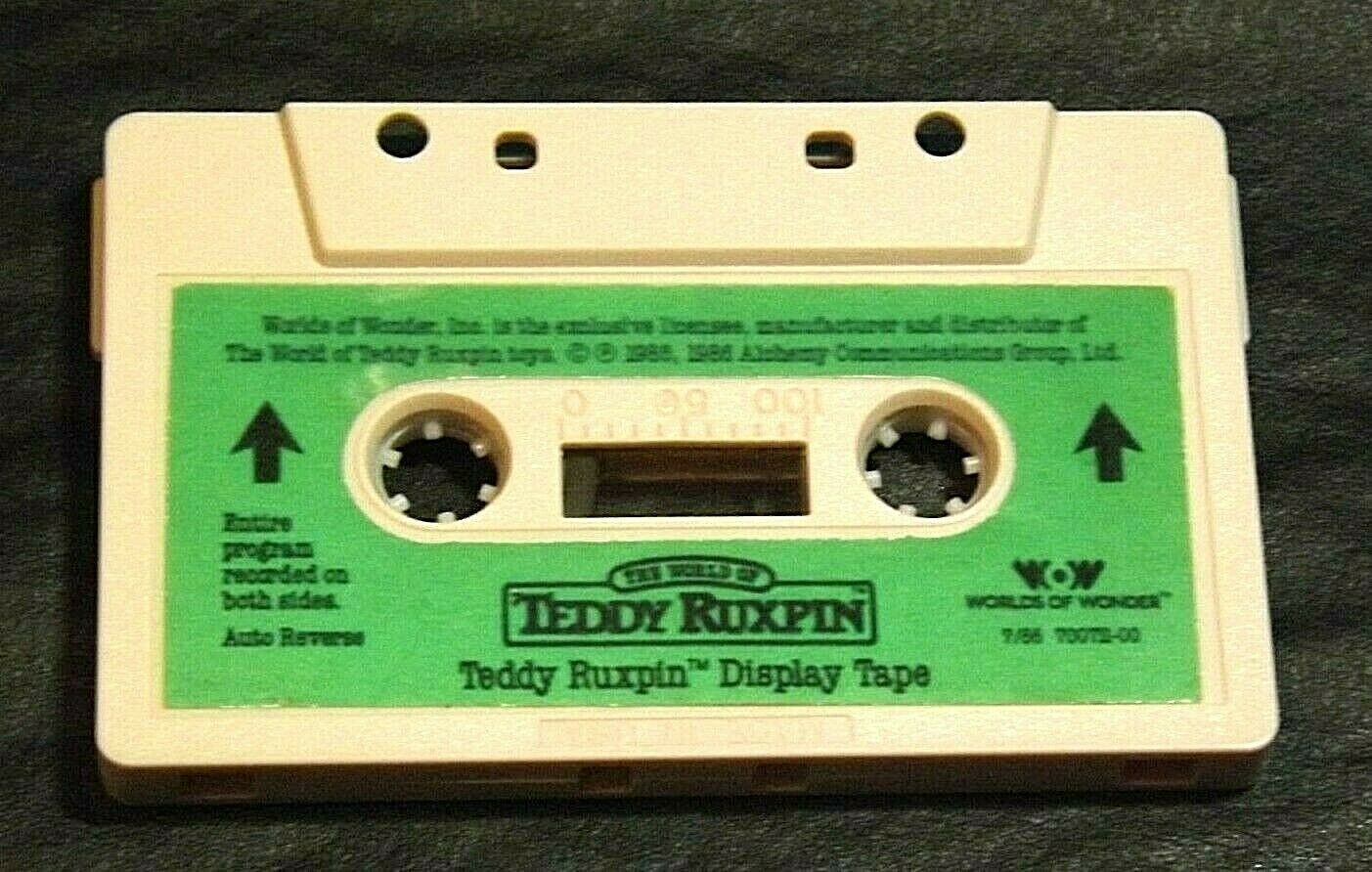 Teddy Ruxpin Display Tape Green Worlds Of Wonder -tape Only-works
