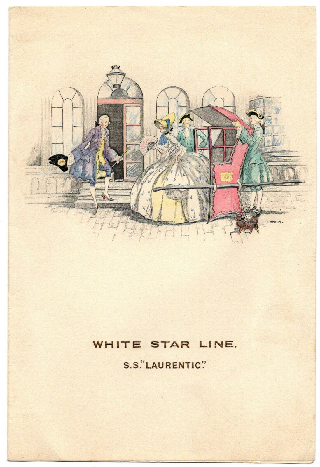 Ss Laurentic Menu Card January 28th 1929 White  Titanic Interest