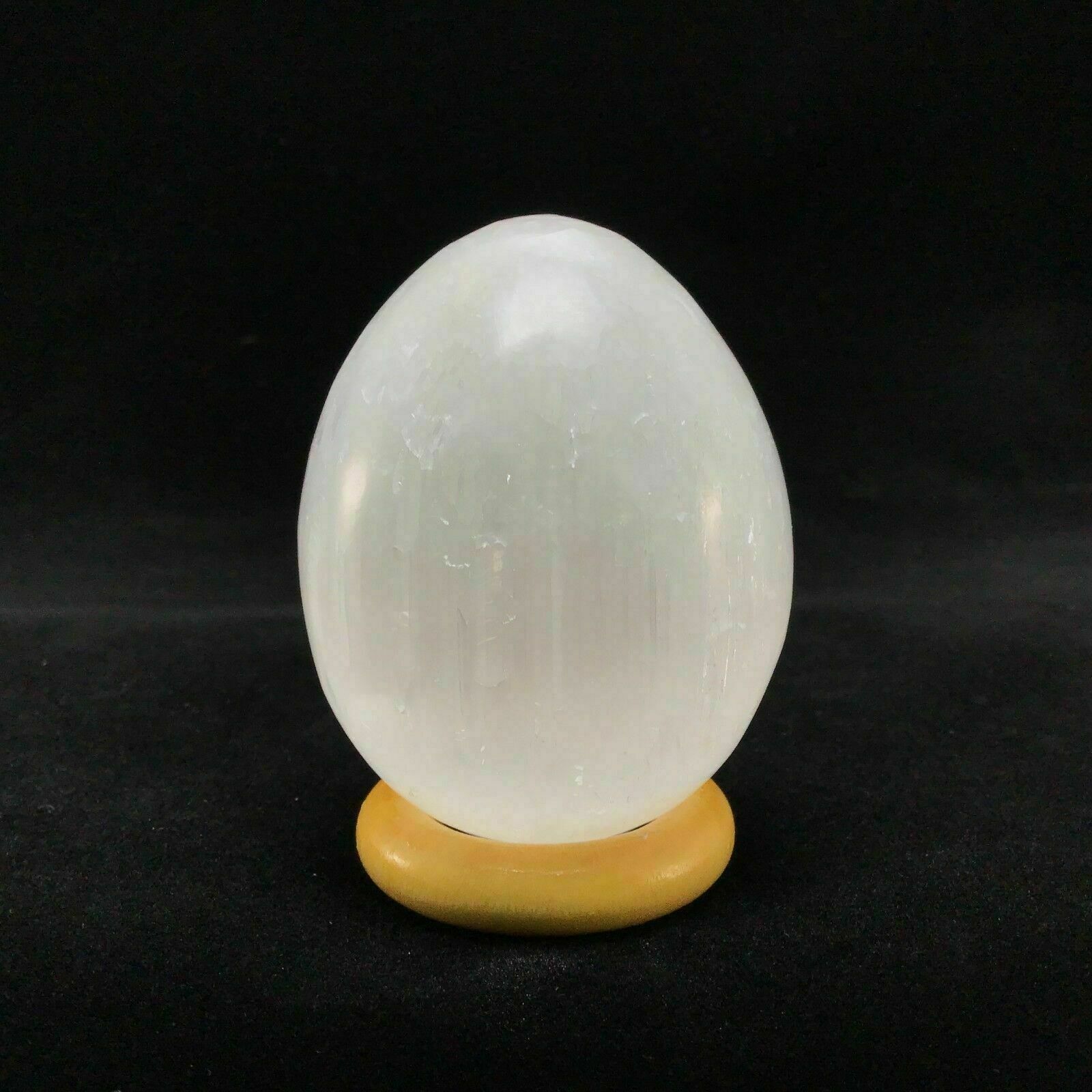 Selenite Crystal Egg 61mm 1901-152 Stone Of Mental Clarity White Stone Specimen