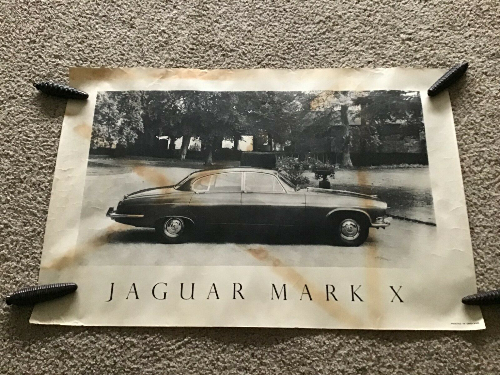 1950s  British  Jaguar X  Original Dealership Showroom Poster.