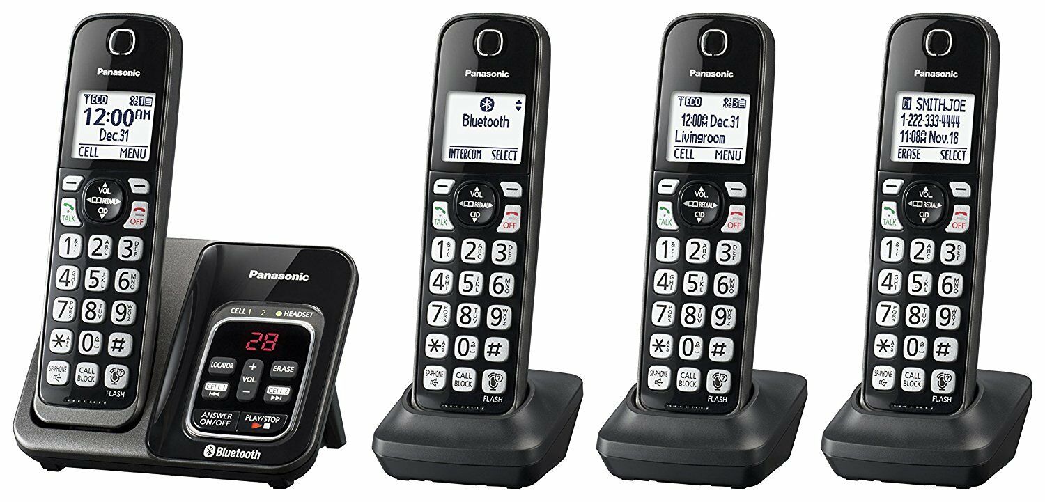 Panasonic Kx-tgd564m Bluetooth Cordless Phone With Voice Assist - 4 Handsets