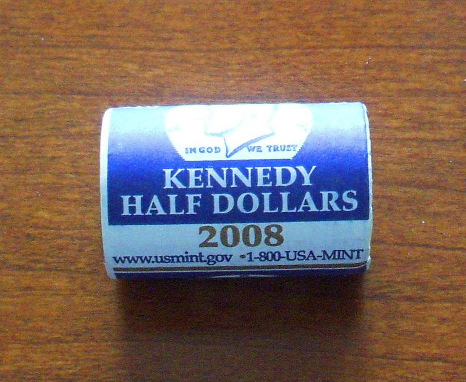 2008-d  Uncirculated Kennedy Half Dollar Roll - Mint Wrapped