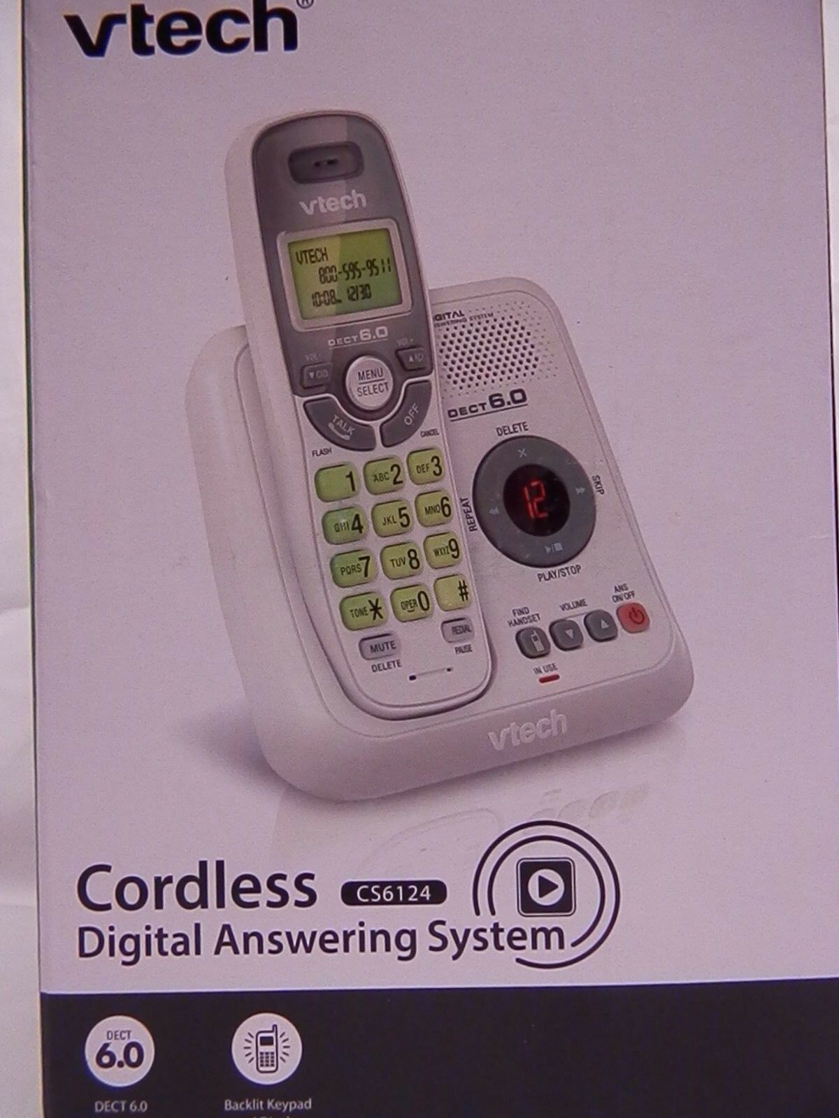 Vtech *cs6124* 1 Handset Cordless Digital Answering System White
