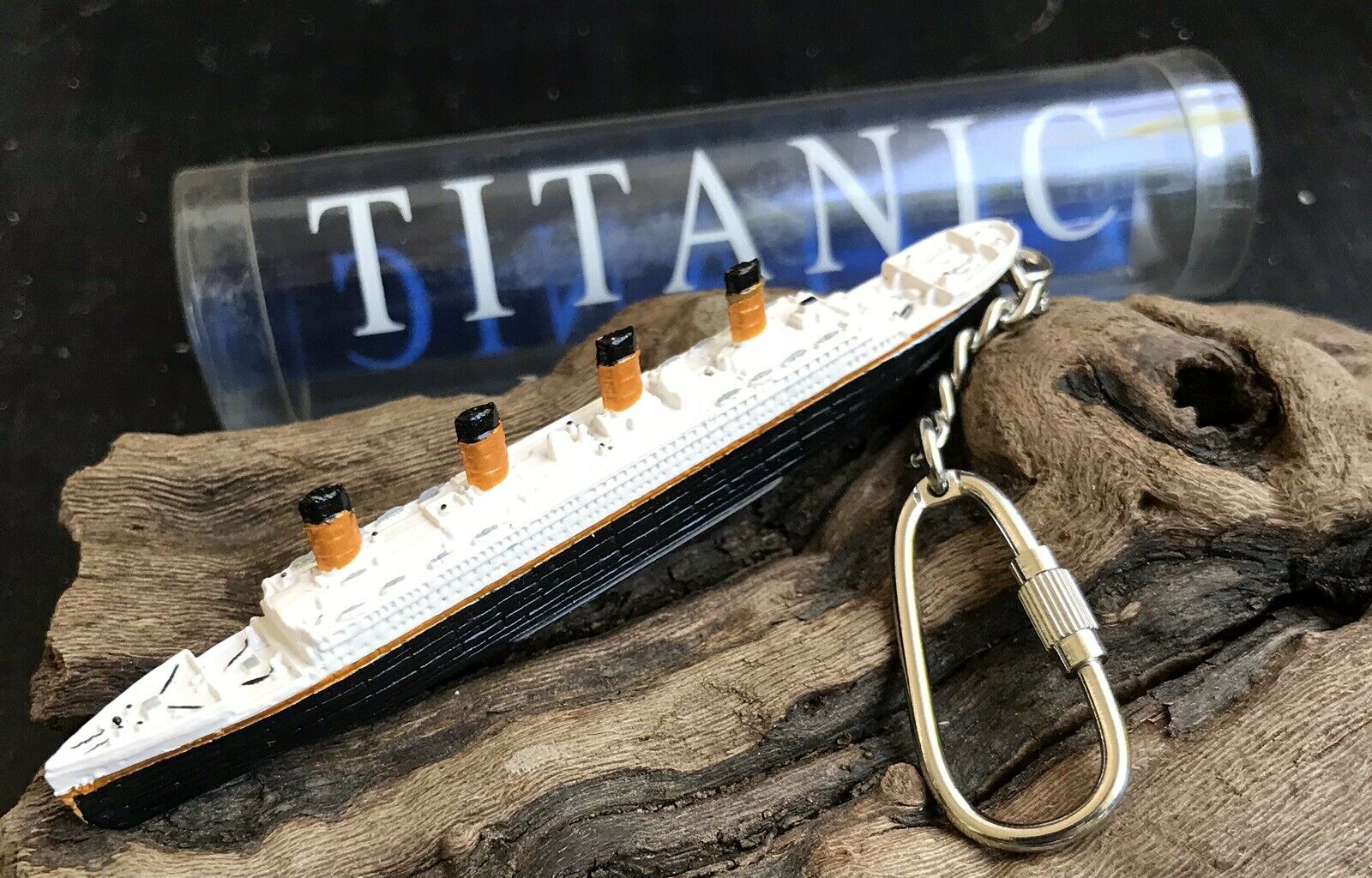 Rms Titanic Keychain Model White Star Key Fob