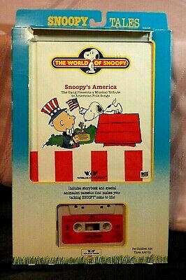 Talking Snoopy Book/tape Snoopy's America New In Box Worlds Of Wonder