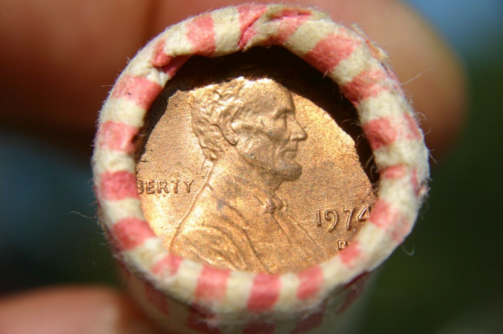 1974 D Lincoln Cent Original Bank Wrap Roll Obw Penny