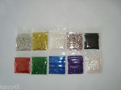 Square Shape Glitter Colors For Rice Vial Pendants Nail Deco Crafts Scrapbooking